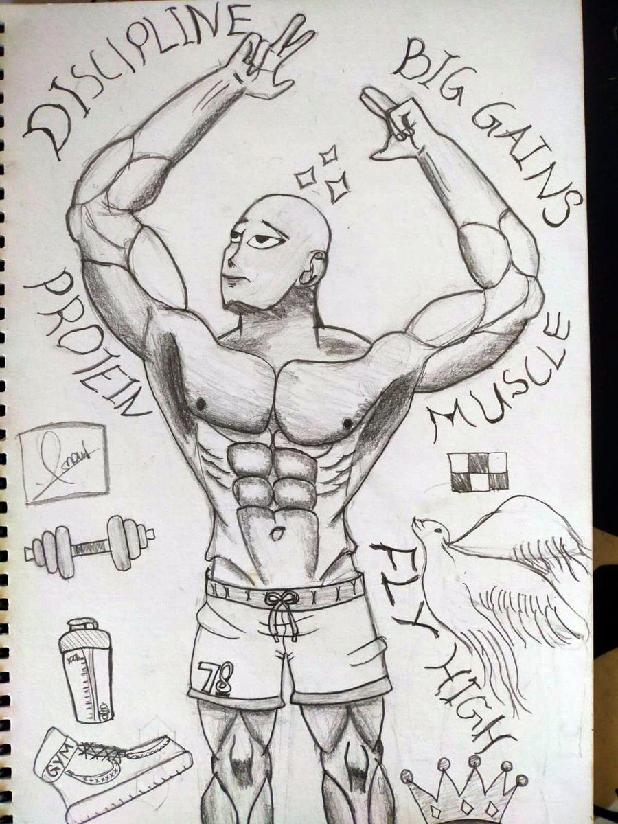 Deesar0's tweet photo. Zyzz Pose #Gym #drawing #pose https://t.co/bazAiFoIMP