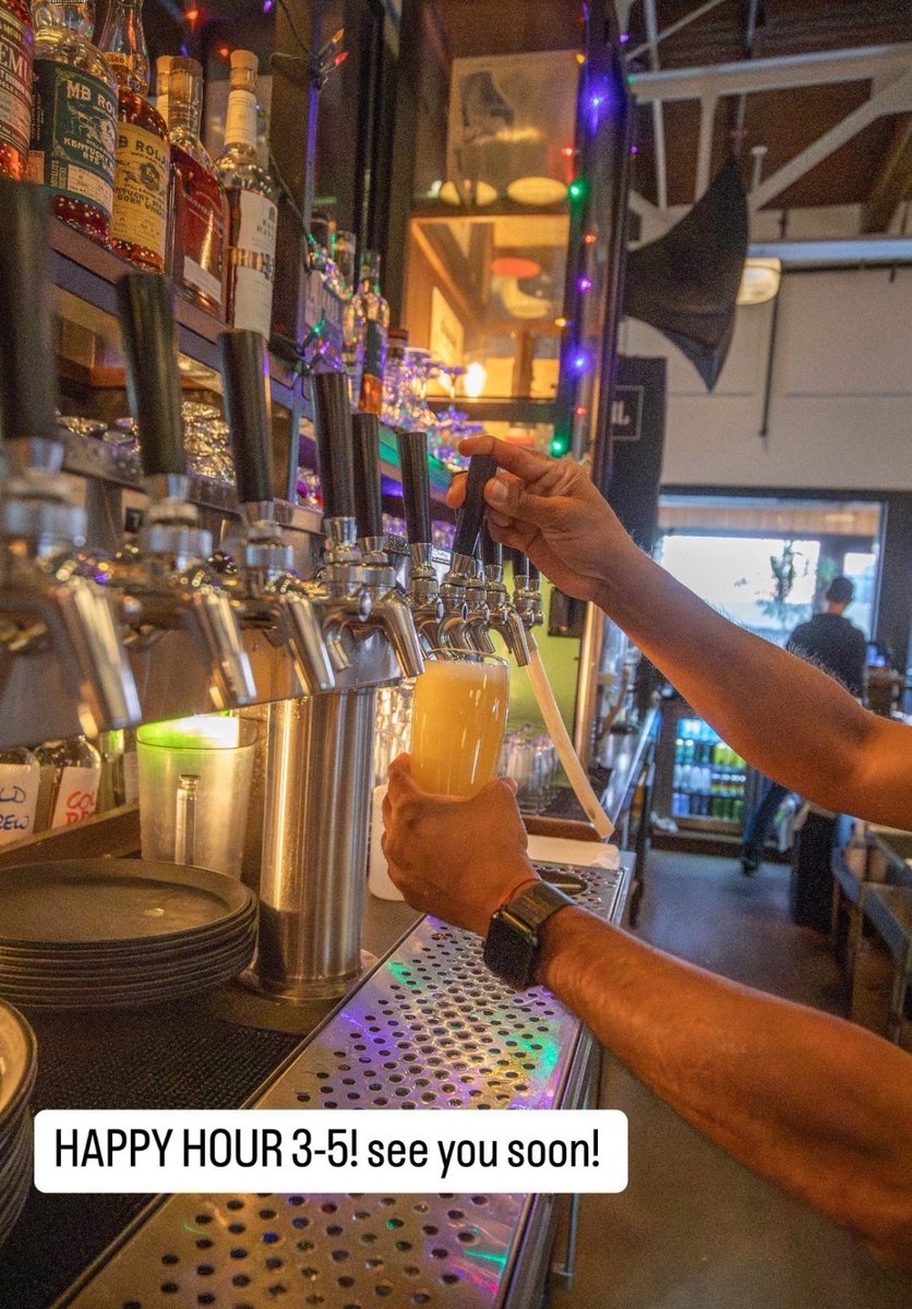 Don't forget it happy hour, 3-5pm! 🍺