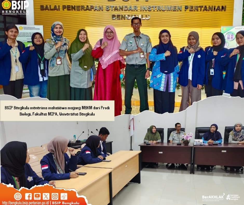 Brmp_Bengkulu's tweet photo. #SapaPagi #FrenSIP

BSIP Bengkulu Terima Mahasiswa MBKM Universitas Bengkulu

https://t.co/i57bd5Cq1C
#bsipuntukindonesia
#agrostandar
#bsipkementan
#kitapastilebihbaik
#pertanianmajumandirimodern
#PompanisasiJadiSolusi
#JagaPanganBiarAman https://t.co/ZmcaAqxm0w