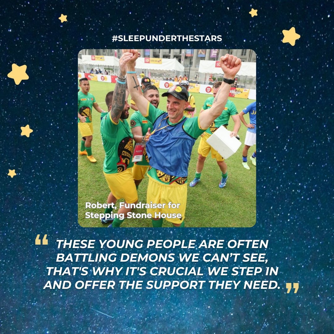 GoFundraise's tweet image. Robert is back for his second Sleep Under the Stars event by Stepping Stone House, and this year, he’s already raised over $3,000 to help young Australians experiencing homelessness. 🌟
Let’s join Robert in this mission: sleepunderthestars.com.au/page/robertdem…
#Fundraising #Inspiration