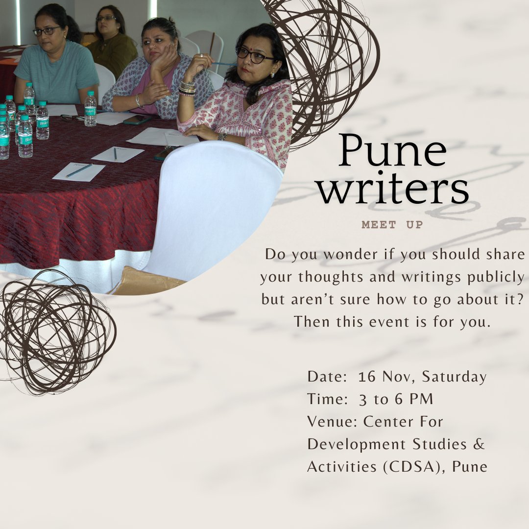 blogchatter's tweet photo. Are you someone who expresses themselves best through writing? Let your words be the portal to new opportunities!
We have a 3-hr meet-up in Pune in mid-November. To know more and to register, fill the form:
https://t.co/2D08FWqIQ6 https://t.co/5Y7q2j09I0