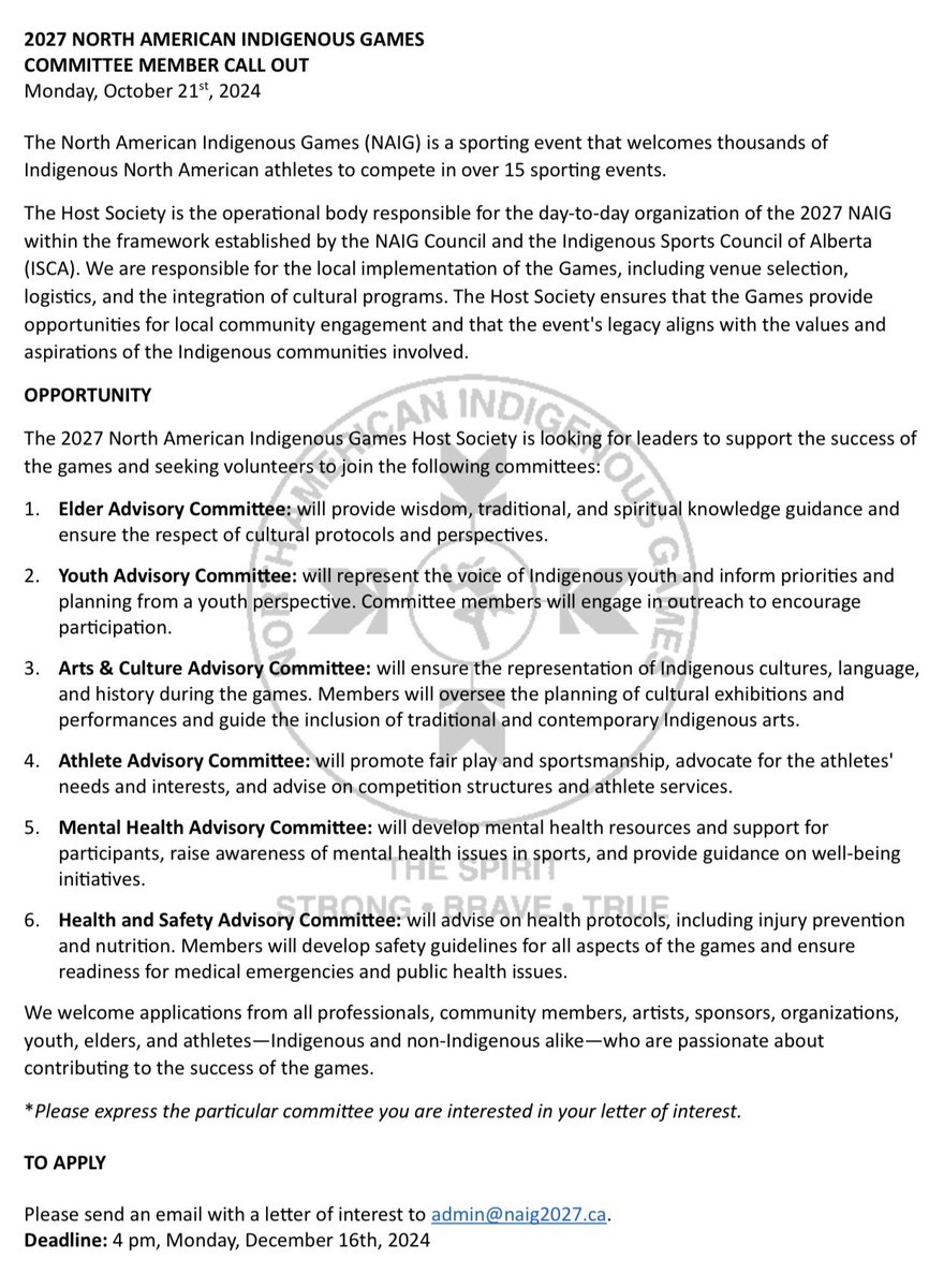 2027 North American Indigenous Games tweet media