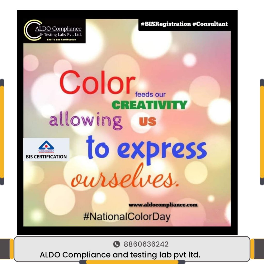 #NationalColorDay 22 October
Explore the use of color in your life. Take in the vast and ever-changing array of shades available to you. What’s your favorite color?  
Express yourself through colors 🎨

 #NationalColorDay #AldoCompliance 

aldocompliance.com