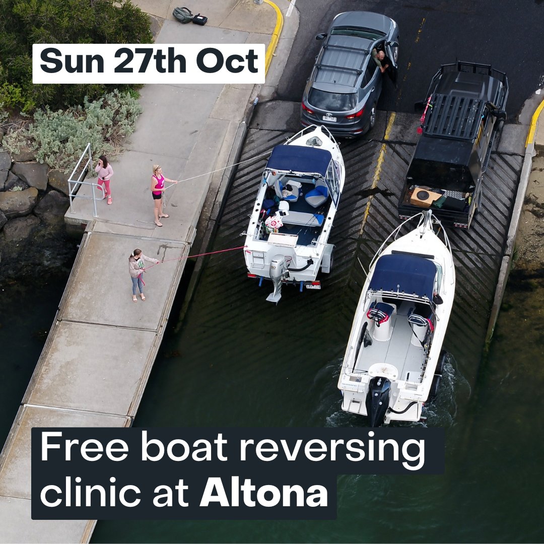 To help new boaters or those who simply want to brush up on their skills, we're hosting a trailer reversing clinic at Altona boat ramp on Sunday 27th October. 

Anyone can participate and the sessions are free to register! Book yourself a spot at betterboating.vic.gov.au/news/clinics/.