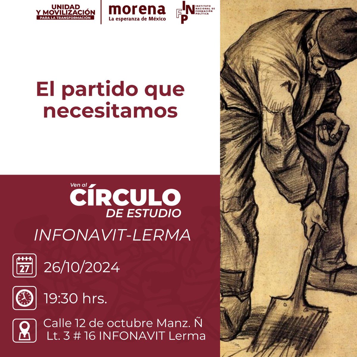RECEEM2's tweet photo. Amig@s de Lerma, tendremos actividades formativas. Súmense, que siga la revolución de las conciencias. El segundo piso de la 4T, va… https://t.co/uzKrlj1oT7