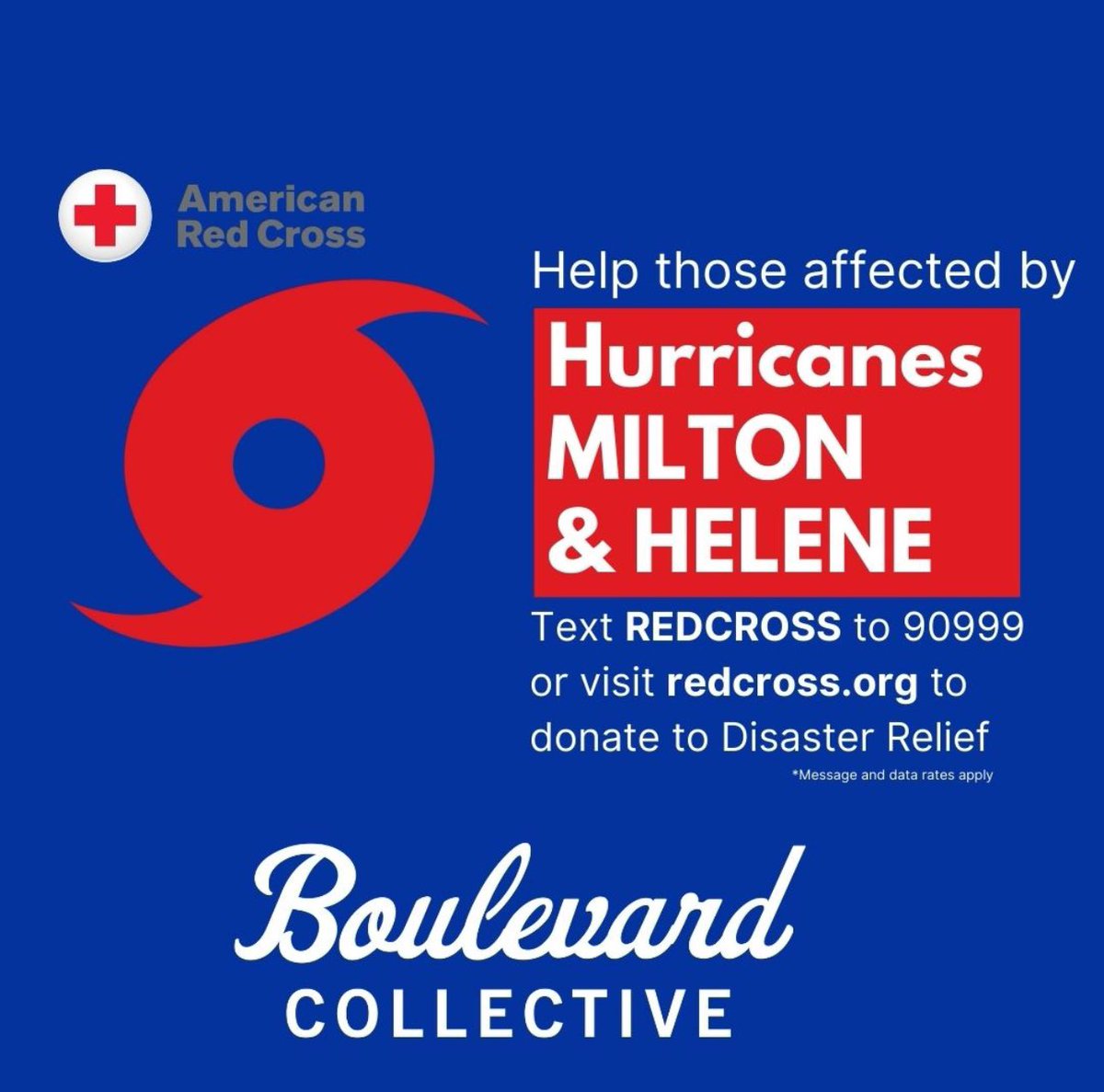 Please join @theboulevardnil and visit redcross.org to learn how you may lend support to those experiencing hardship with recent storms.