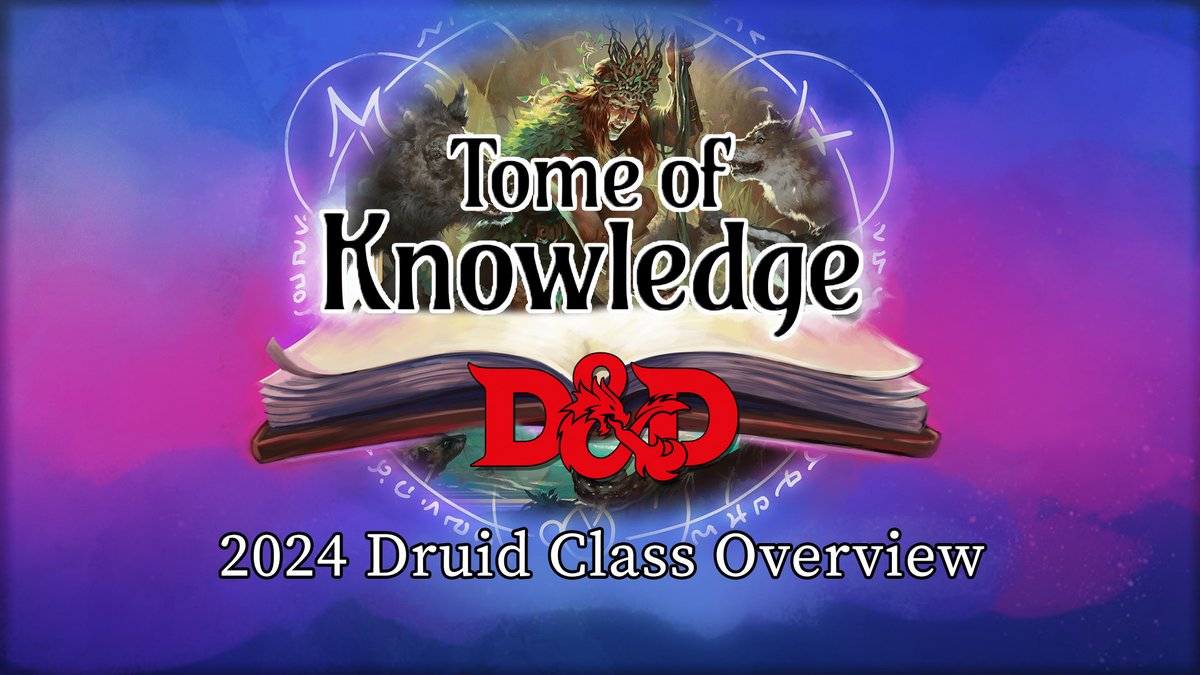 Tonight on Tome of Knowledge, we're going to be discussing the 2024 Druid from the new PHB. Let's talk about the new changes! 🐻#dnd #dungeonsanddragon

⏰See you at 6 PM PT // 9 PM ET