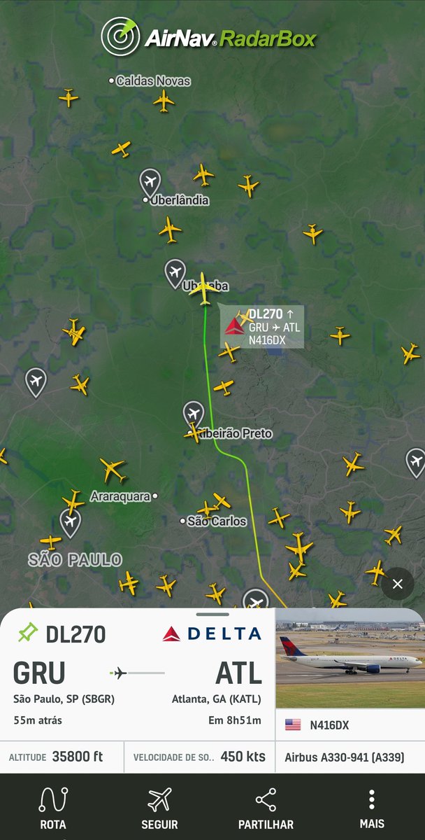 AirNavRadar's tweet image. When you track your own flight with RadarBox ✈️😁

@Delta

#AviationGeek #FlightTracking #RadarBox