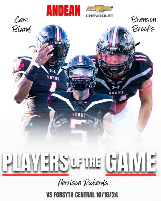 Lambert Football (@lambertftball) on Twitter photo Andean Chevrolet Players of the Game vs Forsyth Central!!@AndeanMotorCo
<a href="/BransonBrooks2/">Branson Brooks</a>
<a href="/CameronBland9/">Cameron Bland</a>
<a href="/HarrisonR2006/">Harrison Richards</a> Andean Chevrolet Players of the Game vs Forsyth Central!!@AndeanMotorCo
<a href="/BransonBrooks2/">Branson Brooks</a>
<a href="/CameronBland9/">Cameron Bland</a>
<a href="/HarrisonR2006/">Harrison Richards</a>