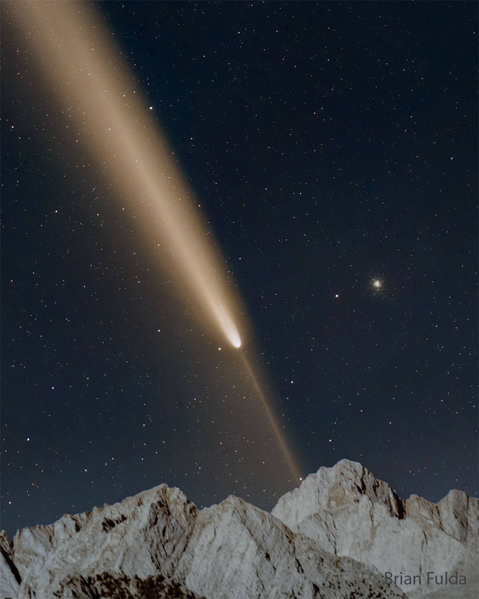 The tails of Comet Tsuchinshan-ATLAS were a sight to behold. Pictured, C/2023 A3 (Tsuchinshan–ATLAS) was captured near peak impressiveness last week over the Eastern Sierra Mountains in California, USA. The comet not only showed a bright tail, but a distinct anti-tail pointing in