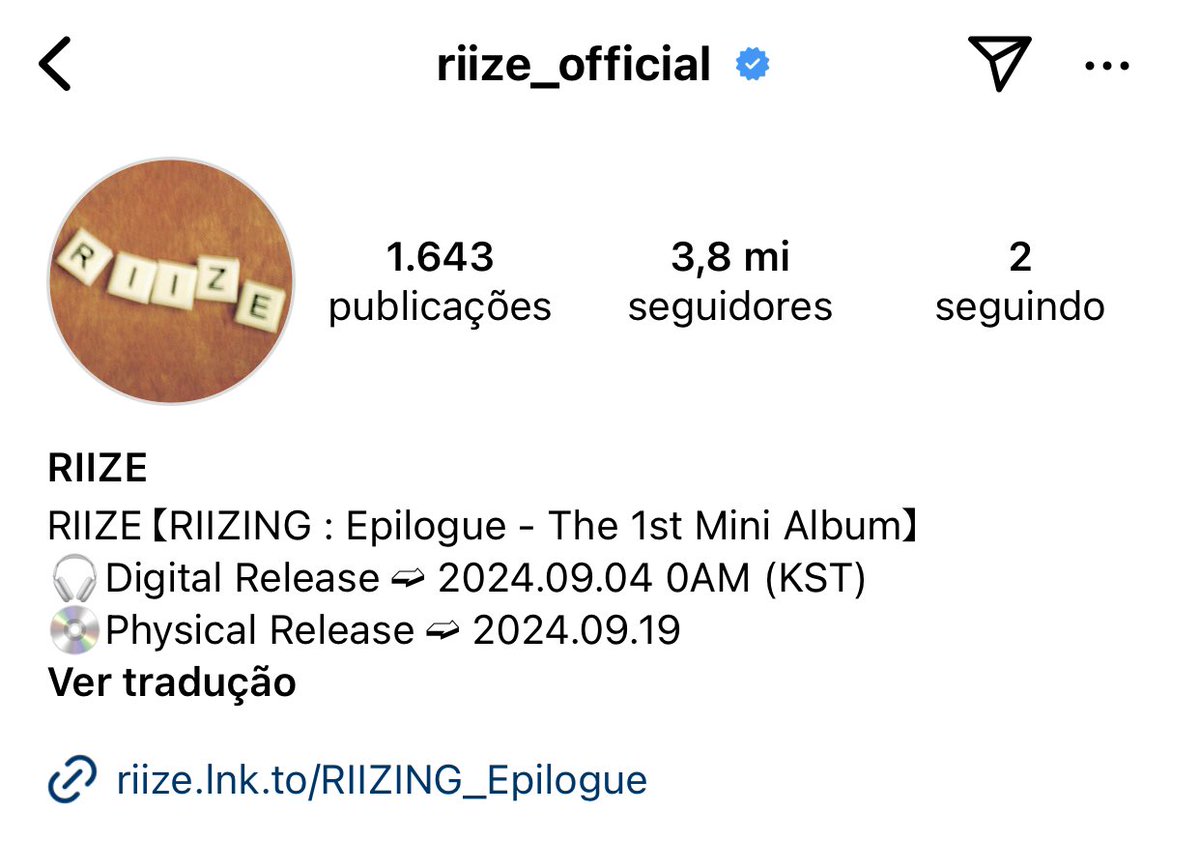 ‼️‼️ A conta oficial do RIIZE no Instagram chegou em 3,8 mil. Mas pode cair mais né? 👀 

Continuem espalhando sobre o boicote!!!

#UnfairExit_Seunghan
#UnitedforSeunghan
#BringBackRII7E
#승한이는_라이즈이야