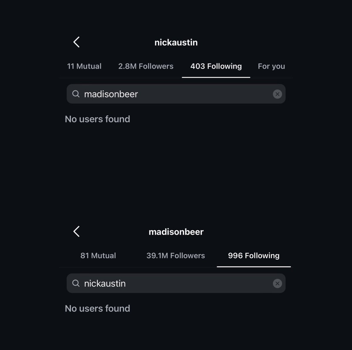 yoxics's tweet image. Madison Beer &amp;amp; her boyfriend Nick Austin have reportedly broken up after they both unfollowed each other