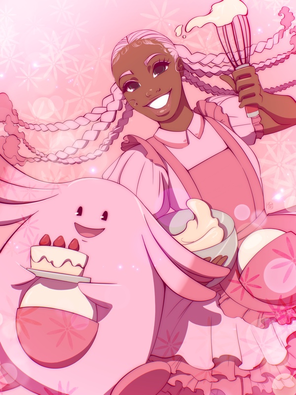 pinalaflame's tweet image. chansey🥚#blacktober no. 21