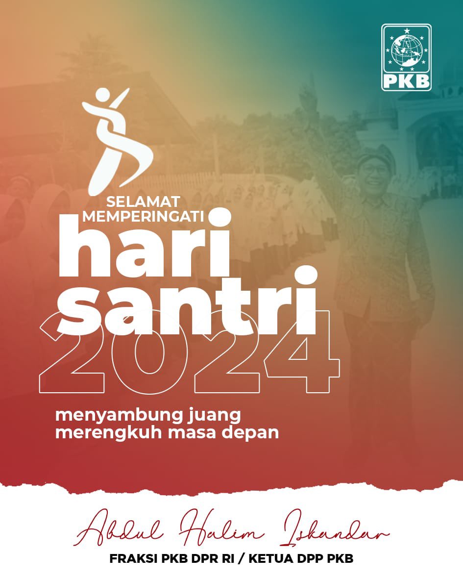 Selamat pagi, Selamat Hari Santri
Jayalah santri Indonesia, dari santri untuk Negeri