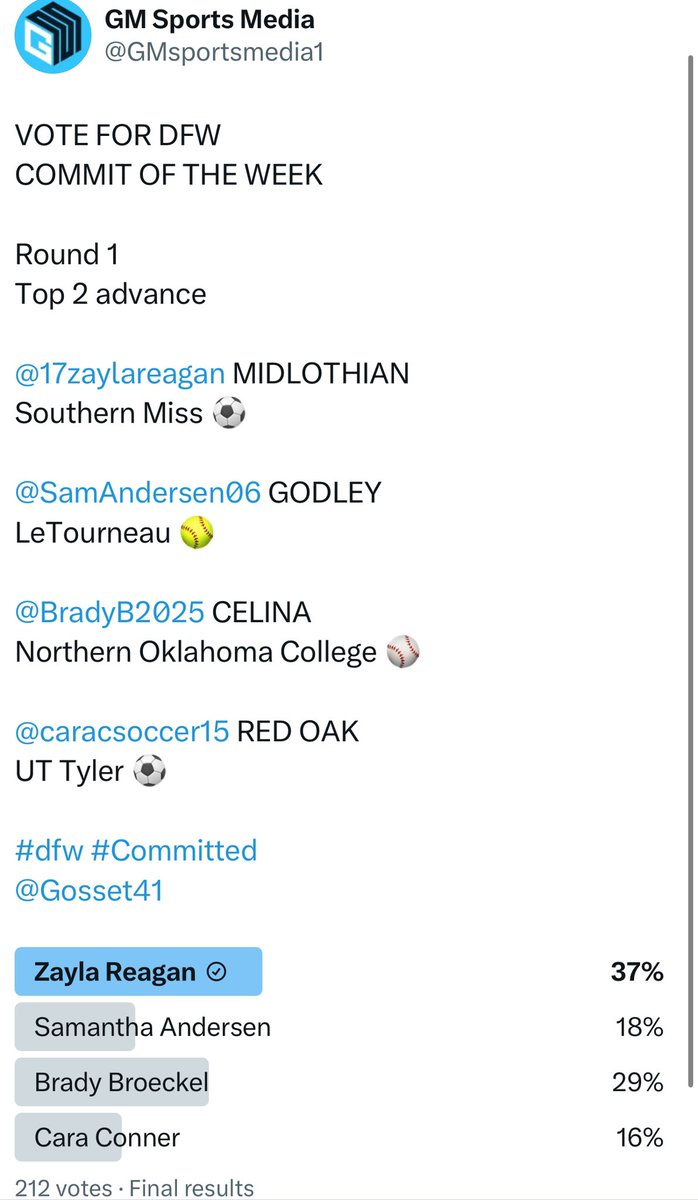 MHS Girls Soccer (@midlo_gsoccer) on Twitter photo Congratulations <a href="/17zaylareagan/">Zayla Reagan</a>! Thanks <a href="/GMsportsmedia1/">GM Sports Media</a> and to everyone that voted!
๐ ๐๐โ๏ธ๐พ๐โ๏ธ๐พ๐๐๐ Congratulations <a href="/17zaylareagan/">Zayla Reagan</a>! Thanks <a href="/GMsportsmedia1/">GM Sports Media</a> and to everyone that voted!
๐ ๐๐โ๏ธ๐พ๐โ๏ธ๐พ๐๐๐