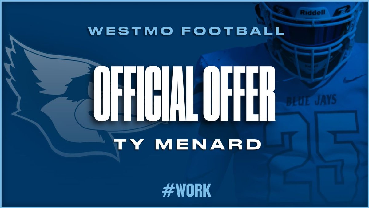 I’m incredibly blessed to receive another offer to play football at the next level , I would never be here if it weren’t for God and my family and friends who pushed me to get better . Glory to God 🙏🏈💪🏻
<a href="/Coach_JMWard/">Jamie Ward</a> 
<a href="/Coach_Hibbard/">Deryk Hibbard</a> 
<a href="/Cannon_Davis/">Cannon Davis</a> 
<a href="/WESTMOFB/">Westminster College Football</a>