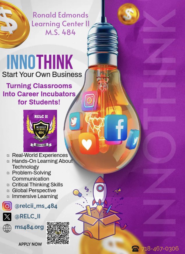 RELC II’s INNOTHINK program allows students to leave middle school with a business already in their back pocket. Imagine that!

<a href="/Principalmluard/">Michele Luard</a> 
<a href="/SheneanL/">Shenean Lindsay</a> 
<a href="/DrBeverlyLogan/">Beverly Logan</a> 
<a href="/GeorgetteBranch/">Georgette Branch</a> 
@EmpressRose72
<a href="/Philton73287848/">Philton</a> 
<a href="/CSD17NYC/">District 17</a>
<a href="/FollowCSA/">CSA</a> 
<a href="/BlackCaucusCSA/">Black Caucus of the CSA</a>
