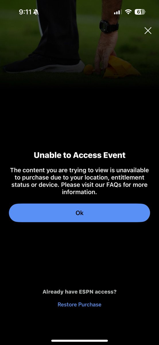 jmitchell_man's tweet photo. @ESPNPlusHelp I have ESPN+ through a bundle and have already linked my ESPN account with MyDisney. Help. https://t.co/Tz1mblBf2k