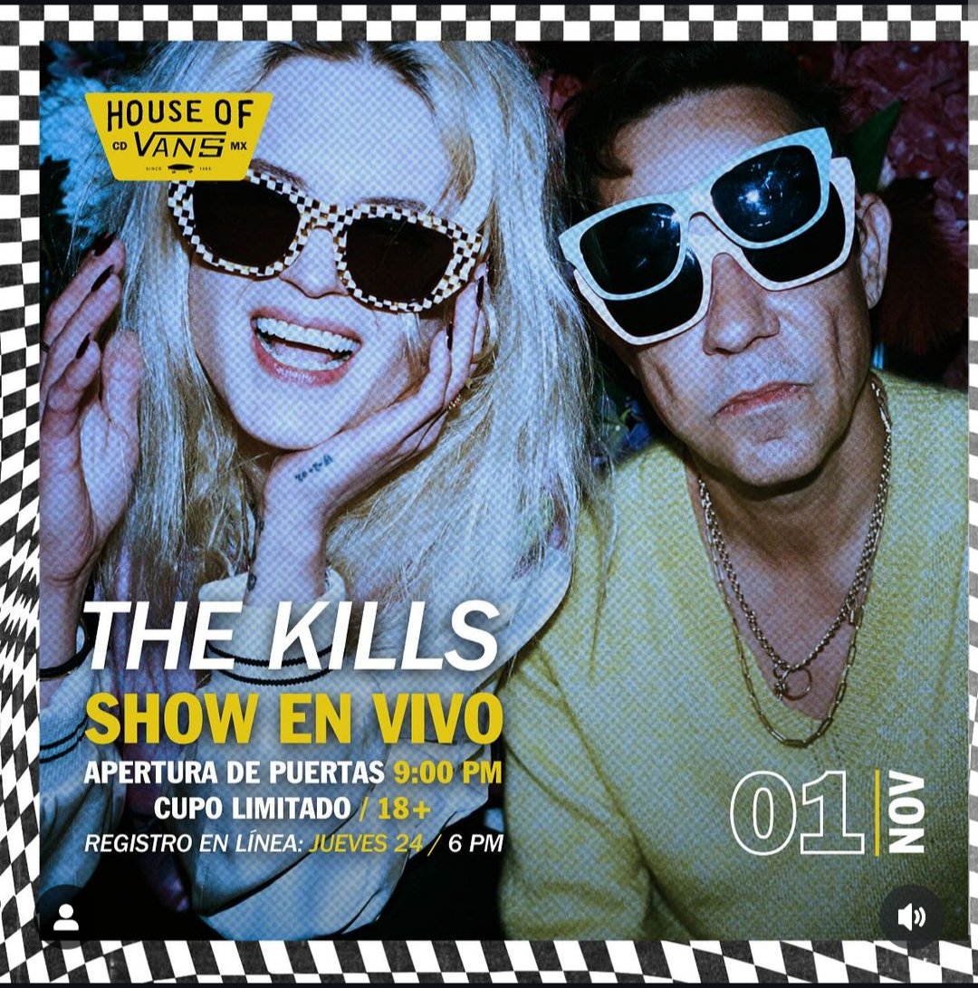 mehaceruido's tweet photo. El primer show alterno de @HipnosisMX en #HouseOfVansMx será con @TheKills, registro jueves 24 a las 6PM https://t.co/n6mAs1hhqj https://t.co/BAKM6GNxrA