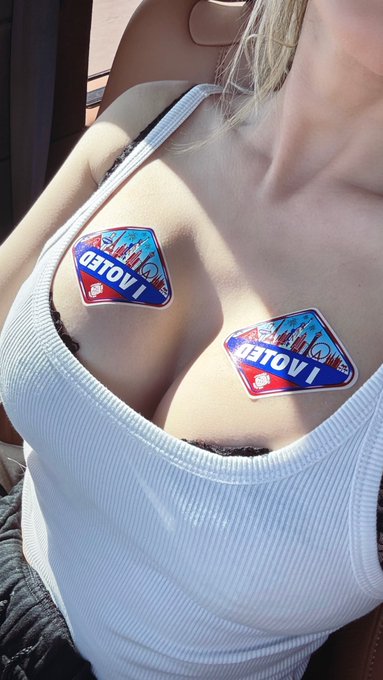 Holly Madison - We have the cutest voting stickers https://t.co/6rEloGuL3C