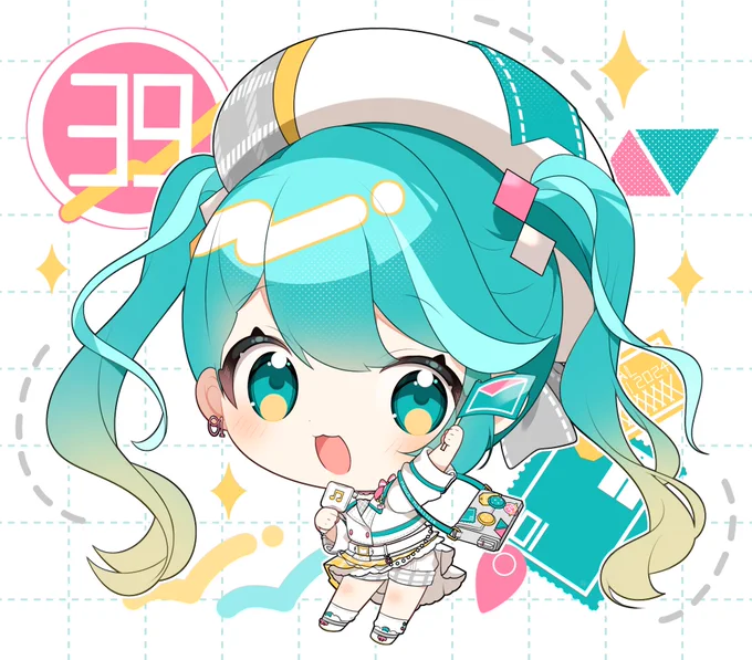 ゆにぃさんの、ちっちゃなミクさん!旗をふりふりしながらガイドしてくれる姿が可愛くてステキだホー(≧∇≦)【 #piapro #初音ミク