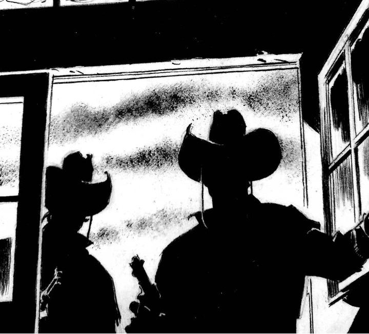 CestaroRaul's tweet photo. Pards
#tex #texwiller #blackandwhite #inking #kitcarson #sergiobonellieditore #mefisto #raulcestaro #drawing https://t.co/BXmnl8hVuU