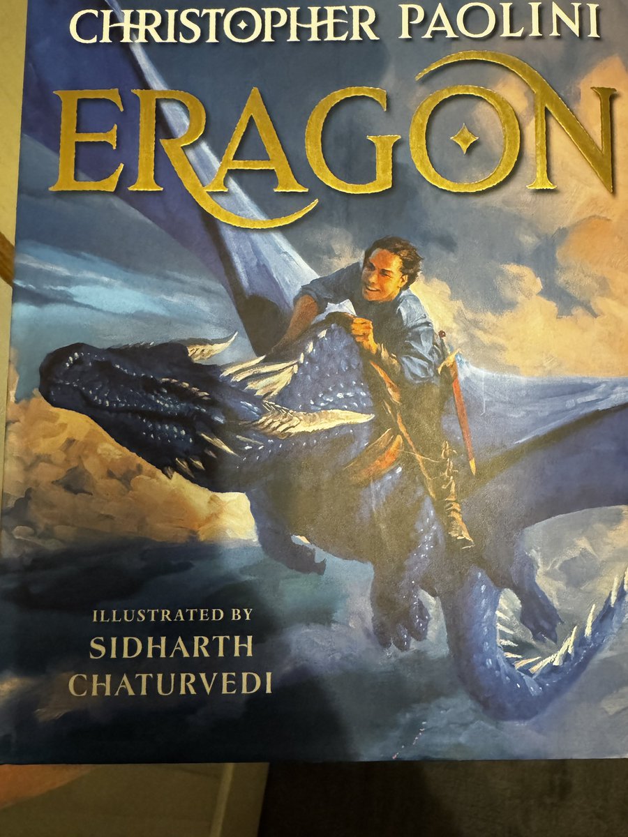 Anightsky16's tweet photo. Started the new nightly tradition with the kiddos tonight! They were so excited! Thankful for being able to meet the man, the myth, the legend himself @paolini ! https://t.co/G77iLYMzRP