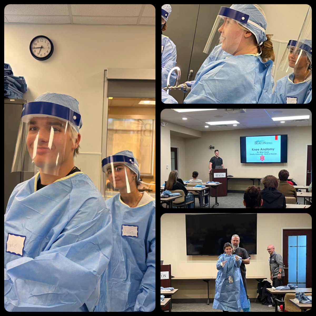 IH_Imrie's tweet photo. Unforgettable trip to @BeaconOrtho #BioSkillsLab! SS had an amazing time learning about the knee! Huge thanks to Dr. Skura, ATC Lucas, ATC Slemons for being so knowledgeable &amp; patient. SS said this was one of their most incredible academic experiences! #HandsOnLearning #IHPromise https://t.co/a1zMmIufTL