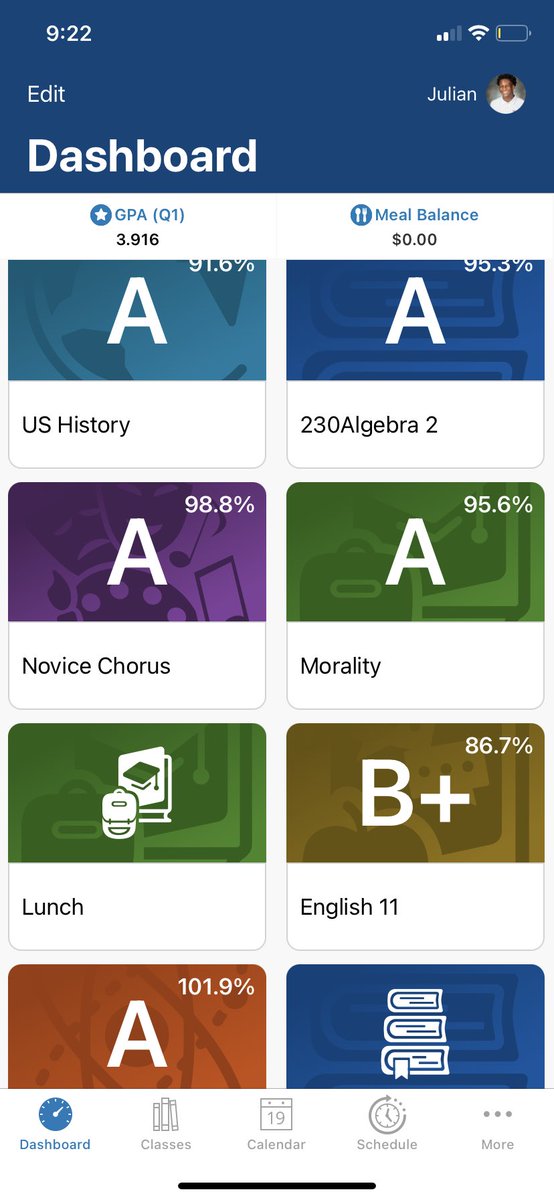 3.9 GPA Quarter 1…! #StudentATH
