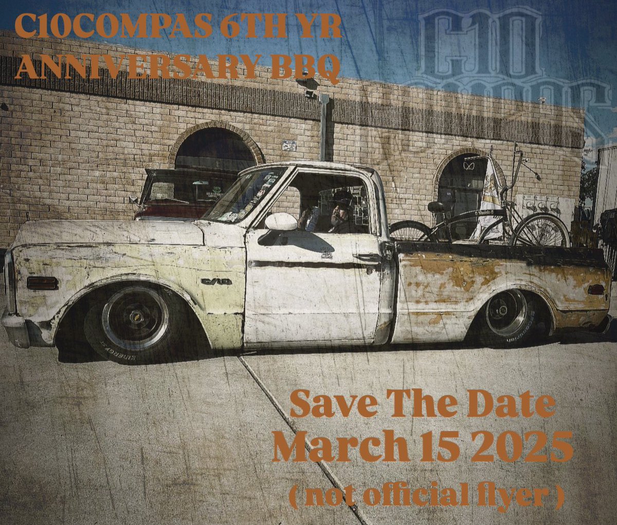 C10Compas's tweet photo. Save The Date 
March 15 2025
Location to be announced 

#c10compas #explorepage
#c10trucks #c10talk #c10crew
#c10era  #c10nation #c10clubworldwide #c10club #c10  #c10vatos #c10life #c10_vatos #squarebodylife #squarebody #lsswap #chevyc10 #classictruck#c10sales #trokiando https://t.co/7dZZ9Qllj7