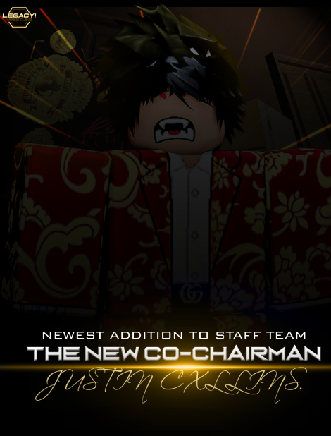 Exciting News!
-------------------------
We’re thrilled to announce that Justin Cxllins is joining our staff team as the new Co-Chairman, and we cant wait to see what the future holds for him here at Legacy! Wrestling.