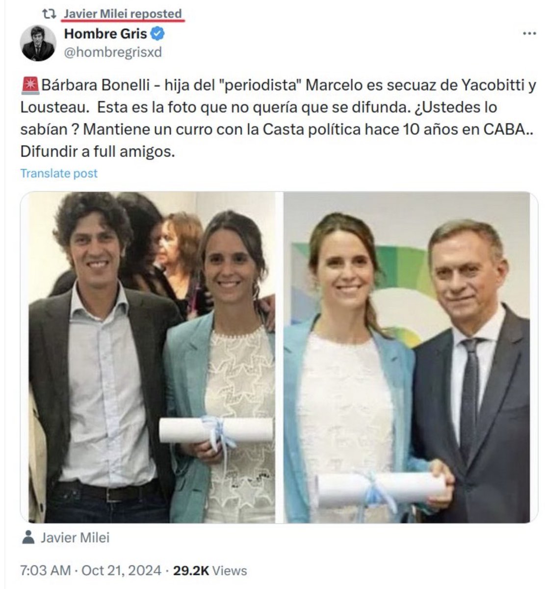 barbibonelli's tweet photo. Sería importante que quienes detentan el máximo poder conozcan las leyes por medio de las cuales fui electa como Defensora por la @LegisCABA (por un procedimiento público con presentación de antecedentes). Espero se aclare cuál es el “curro” y se denuncie. https://t.co/Ejkj2x7qXr