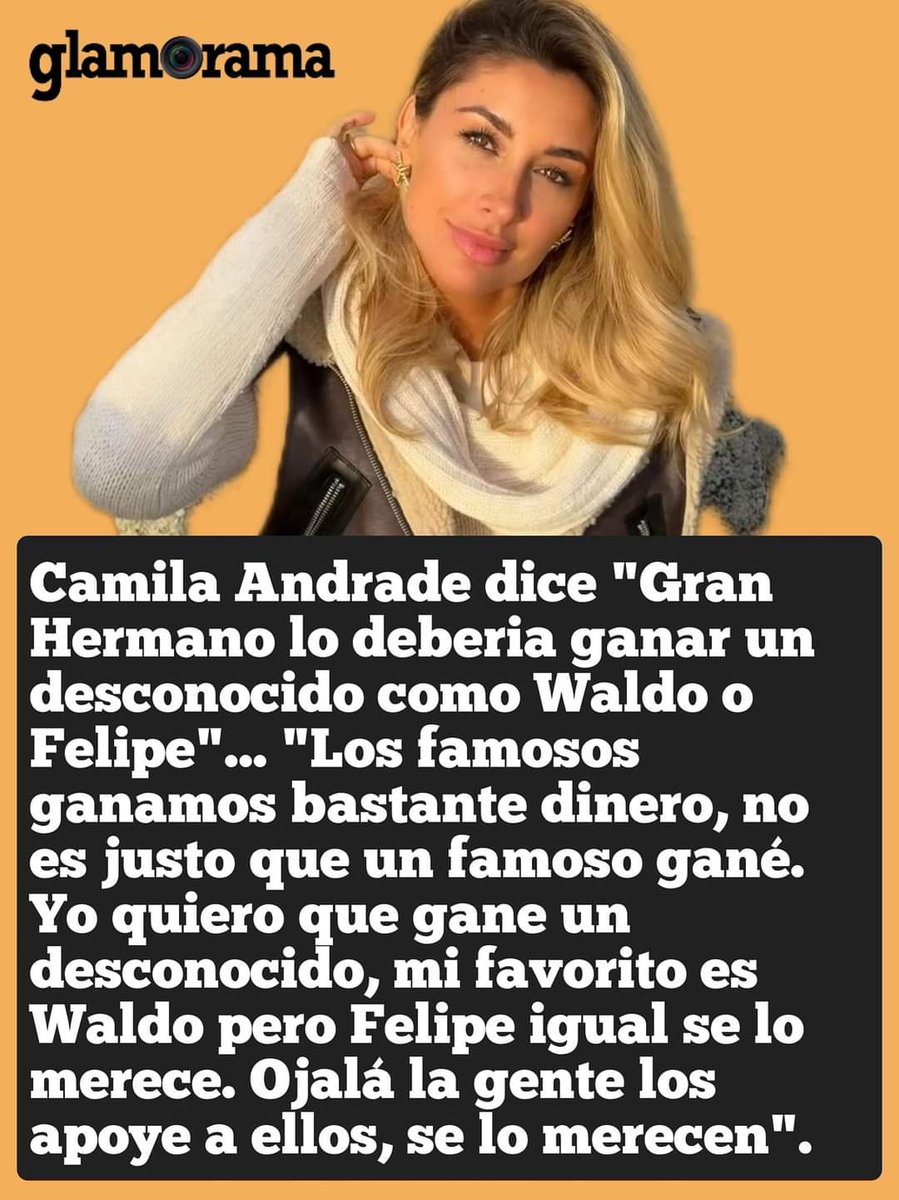 Marcos038742541's tweet photo. Estoy de acuerdo con Camy Waldo o Felipe!!
#GranHermanoChile 
#GranHermanoCHV 
#GranHermanoCH 
#GranHermano https://t.co/v6Rm9ODb81