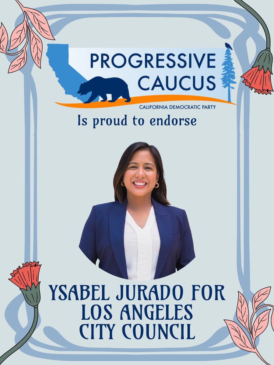Progressive Caucus of the CDP 🐻 (@progcaucuscdp) on Twitter photo 🚨ENDORSEMENT ALERT! As a housing & tenant lawyer defending residents from eviction, <a href="/YsabelJuradoLA/">Ysabel Jurado</a> understands the importance of standing up to corporations.
In an election defining the future of Los Angeles, we need to prevent republicans like Nathan Hochman from taking office 🚨ENDORSEMENT ALERT! As a housing & tenant lawyer defending residents from eviction, <a href="/YsabelJuradoLA/">Ysabel Jurado</a> understands the importance of standing up to corporations.
In an election defining the future of Los Angeles, we need to prevent republicans like Nathan Hochman from taking office