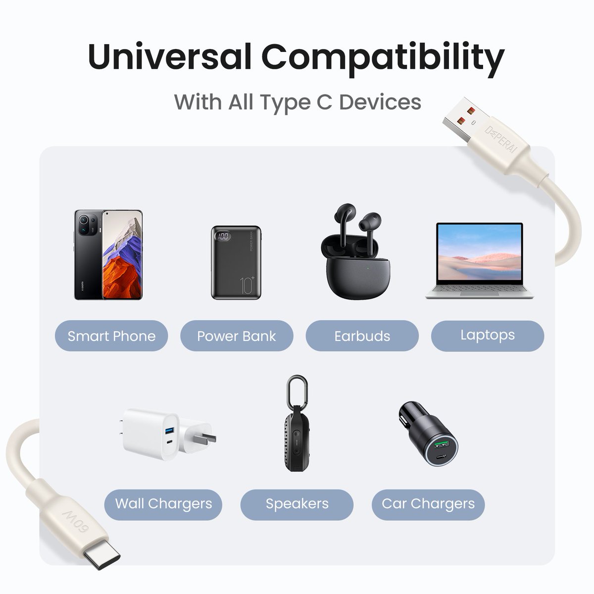 DeperAI_tech's tweet image. Whether it’s your smartphone, power bank, earbuds, or even a laptop—this 60W Type-C cable has you covered. Multi-device compatibility for the tech-savvy you. Don’t miss out!
#60WCharger #TypeCDevices #UniversalCharging #ChargingTech #ChargerDeal #PowerUpFast #TechMustHave