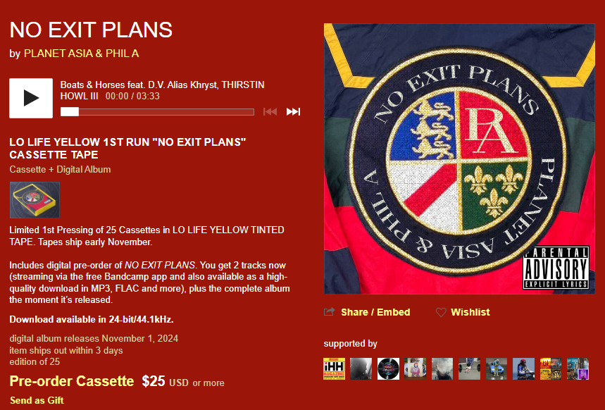 NO EXIT PLANS <a href="/planetasia/">planetasia</a> &amp; <a href="/BeatMakinMC/">Phil A 😸</a> tapes at phila.bandcamp.com/album/no-exit-…