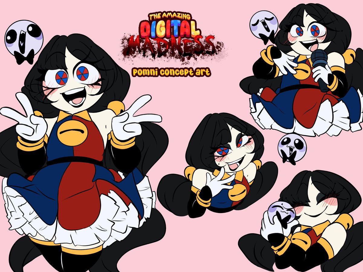 LoveHea08386014's tweet photo. @hail_uw This is my second time drawing Pomni and the first time making her in the Madness AU!! ^^ https://t.co/xJxCVv6rMz