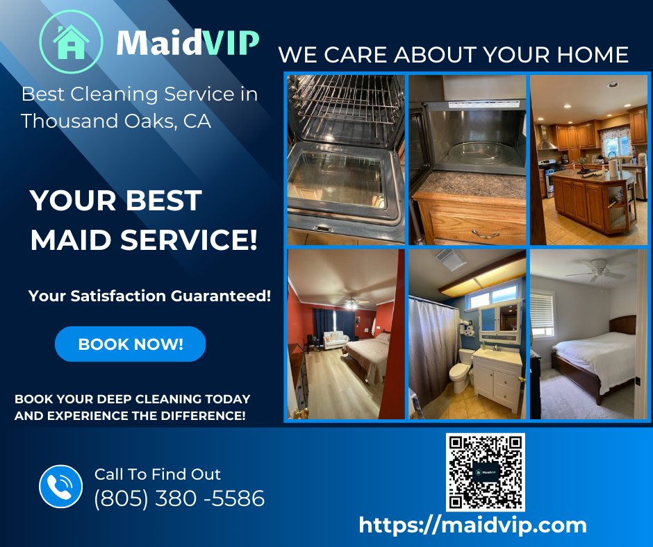 MaidVIP's tweet image. Tired of surface-level cleaning?  Our deep cleaning services go beyond the basics.  Book your deep clean today for a fresher home in Thousand Oaks, CA &amp;amp; neighboring areas! Call (805) 380-5586 or visit maidvip.com