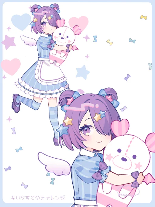 ゆめかわ女子のイラスト(あげなおしです)#いらすとやチャレンジ 