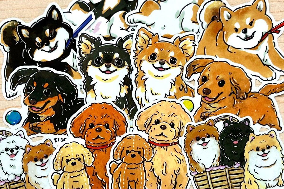 わんちゃん 犬種色々！可愛いわんちゃんデザイン、本日発売です！ぜひお気に入りの