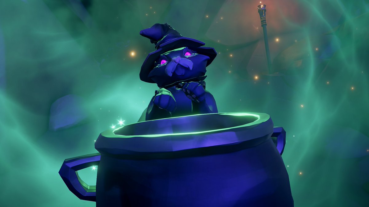 The feline sorcerer and his enchanted cauldron: the dogs will have their tails between their legs after this potion!

Theme: Ghouls and Ghosts  

<a href="/SeaOfThieves/">Sea of Thieves</a> #SotShot #SeaOfThieves #VirtualPhotograhy