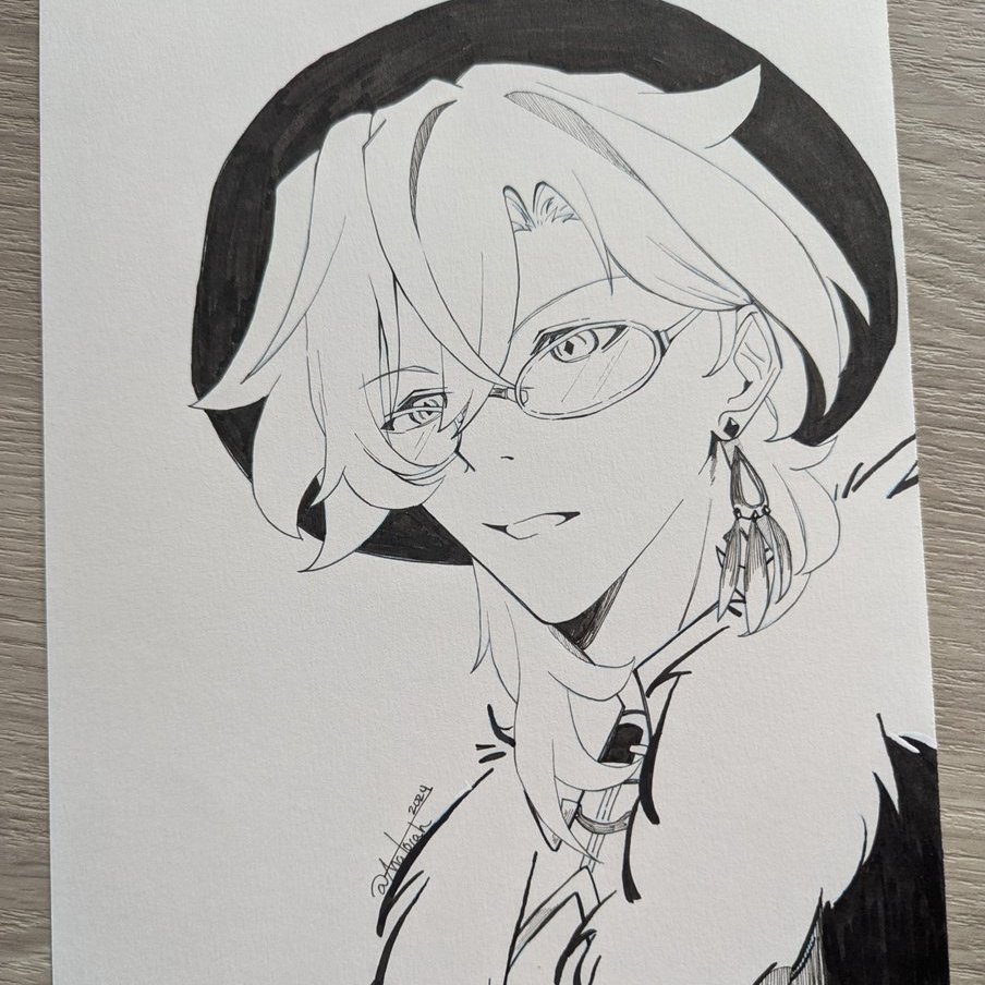 AnaTorah's tweet photo. #Aventurine for inktober!

#HonkaiStarRail https://t.co/UZx359kqPx