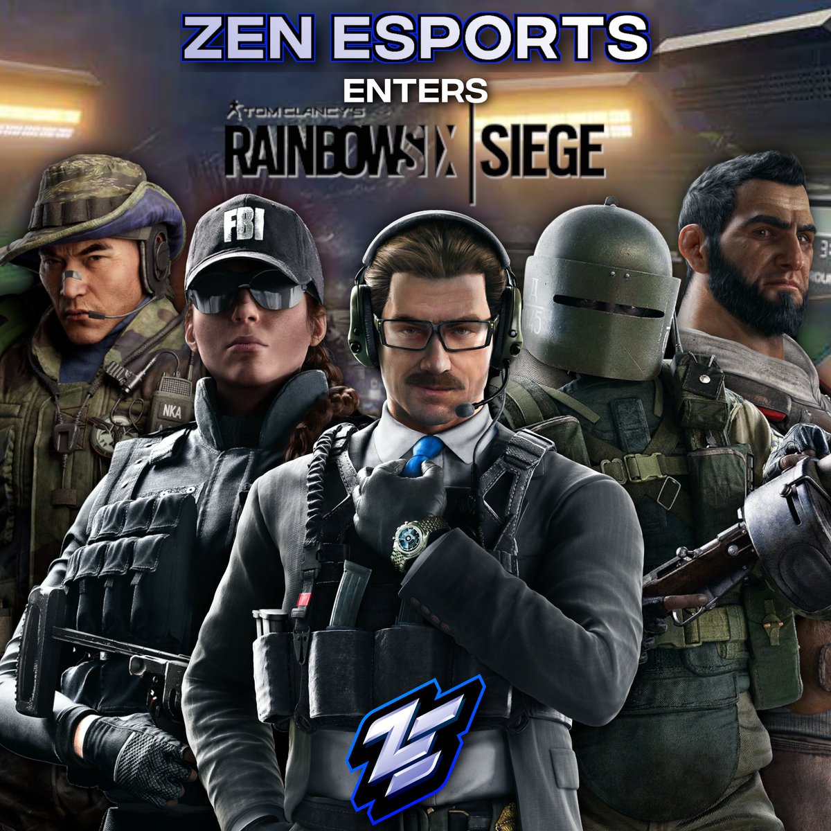 Zen Esports is back in Rainbow 6! Its been a while, but we are excited to be back. Later this week, we will announce the full roster. We will see you soon.