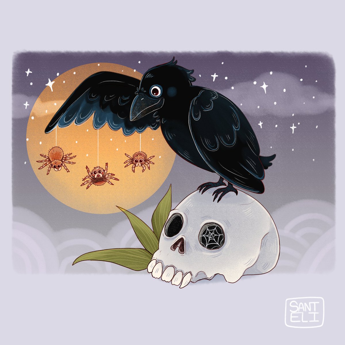 santeli89's tweet photo. I created another Artober Mix and Match for 2024. Visit me on my Instagram for more info and art!! 
Prompt 1: Raven + Spider
Prompt 2: Monster +Plant 
#artober #artober2024 #artobermixandmatch #artobermixandmatch2024 #santeliartober2024 #halloween #fantasy #art #illustration https://t.co/jRj670Hvf3