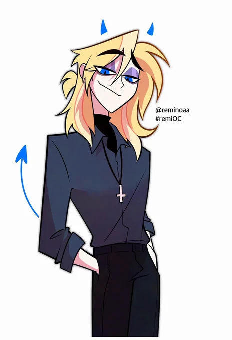 Humanized version of demon Michael #HazbinHotelMichael #remiOC