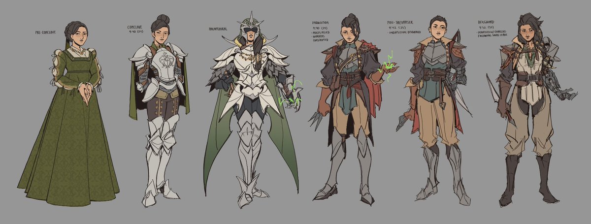 asphodellesart's tweet image. costuming timeline exercise ft. my character from dragon age inquisition