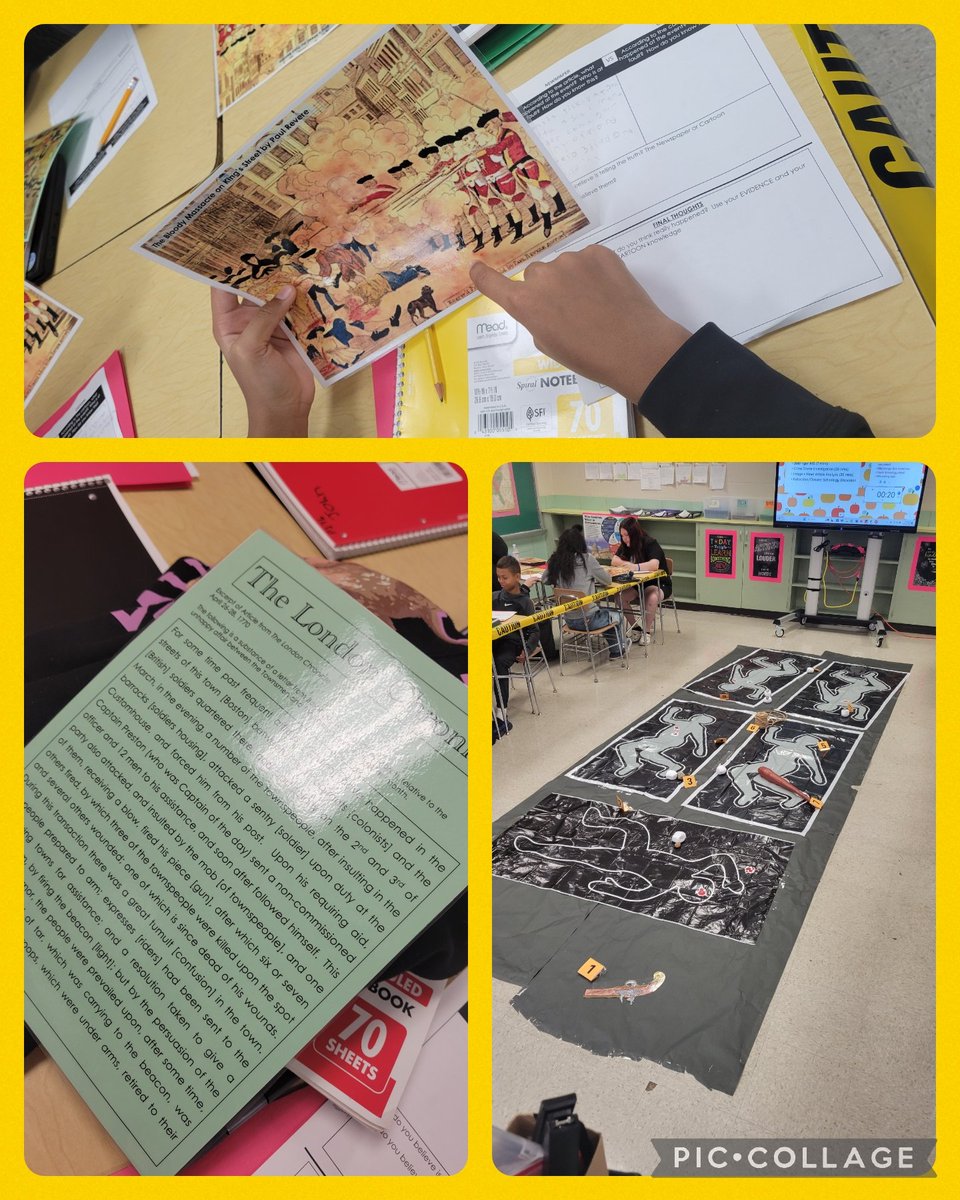 vkearns_M's tweet photo. When American History 8 @strickerpride turns into an episode of CSI...Ms. Halkias and her detectives were analyzing evidence and collaborating with each other to solve the mystery of the battle on King's Street. This is what engagement looks like! https://t.co/ASw0d5S4ya