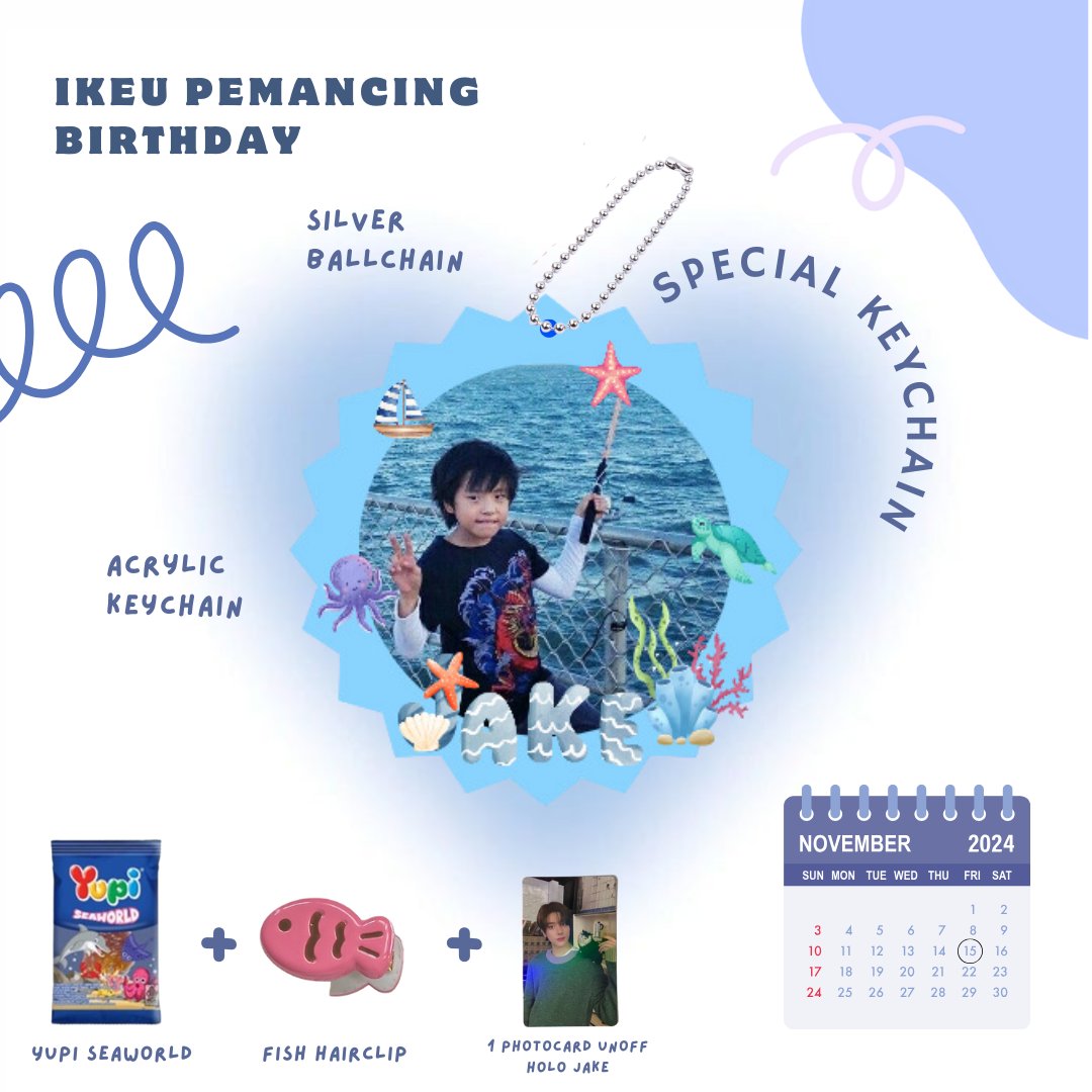 ᯤ ★ 𝗶𝗸𝗲𝘂 𝗽𝗲𝗺𝗮𝗻𝗰𝗶𝗻𝗴 𝗯𝗶𝗿𝘁𝗵𝗱𝗮𝘆🐟 ★

jake birthday freebies
by <a href="/kucingglino/">nananini sibux rl</a>

🗓 : 11.11 
🛍 : co on shoppeyy 
🐬 : limited quantity ( bakal ditambah kalau ga flop) 

help rt and like for appreciate💖