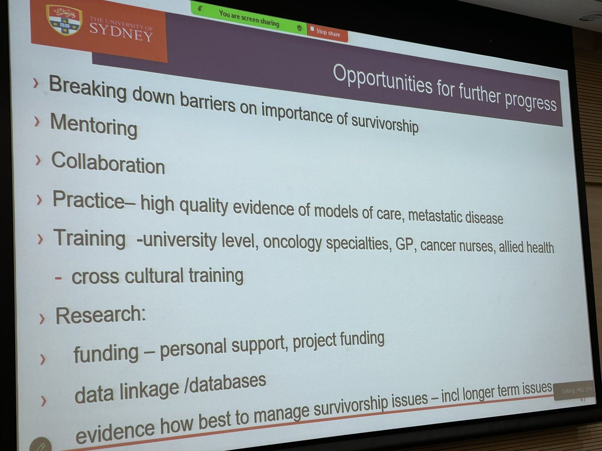 Great summary of survivorship in Australia - practice and research - by Janette Vardy including opportunities to progress #AC2Forum <a href="/survonc/">Caring Futures Cancer Survivorship Program</a>