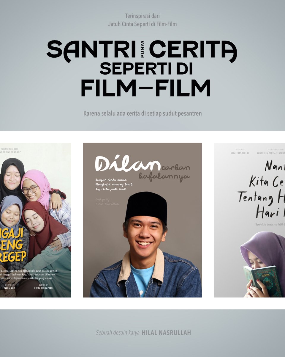 hilalnasrullah's tweet photo. Hidup emang gak bisa di-retake, tapi masih bisa dibikin sekuel. Kalo kehidupan santrimu difilmkan, kira-kira akan berjudul apa?
Sebuah utas "Santri Punya Cerita Seperti di Film-Film" (#JESEDEF versi santri) @NUgarislucu
(1/3)
#harisantri #harisantri2024 #harisantrinasional2024 https://t.co/jG1UKIHV8F
